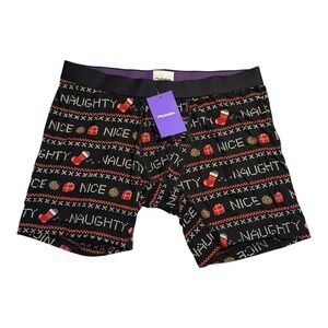 MeUndies Men's Boxer Briefs Underwear Naughty or Nice Holiday‎ Medium NWT